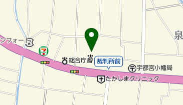 裁判所 宇都宮地方裁判所 執行官室の地図画像