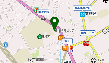 トヨタモビリティ東京株式会社 文京白山店の地図画像