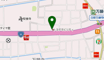 トヨタモビリティ東京株式会社日野万願寺店の地図画像