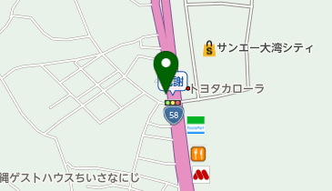 的エンタープライズ株式会社読谷店の地図画像