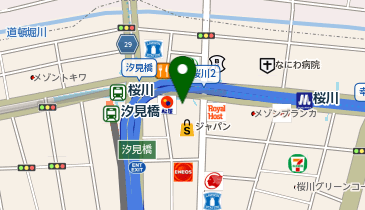 横浜家系ラーメン一新家桜川店の地図画像