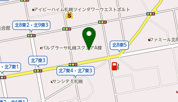 むすんでひらいて北8条店の地図画像