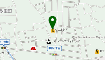 ウエルシア宝塚中筋薬局の地図画像