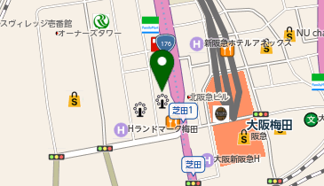 アップルKランゲージ梅田校の地図画像