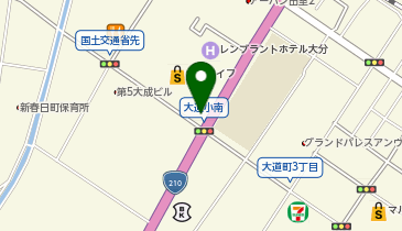 リラクゼーションはなみずき大分店の地図画像