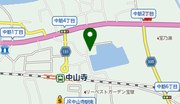 宝塚市立共同利用施設中筋会館の地図画像