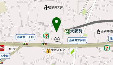 足立区 住区センター 西新井の地図画像