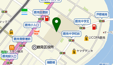 横浜市役所 教育委員会事務局 日本語支援拠点施設 鶴見ひまわりの地図画像