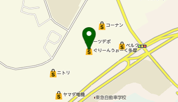 HalfBacksぐりーんうぉーく多摩店の地図画像