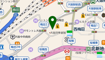 BARBERN.Jハービスエント大阪梅田店の地図画像
