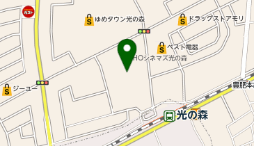 ゾフマルシェゆめタウン光の森店の地図画像