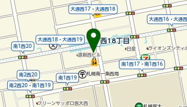 ベターホームのお料理教室札幌スタジオの地図画像