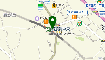 横須賀市観光案内所の地図画像