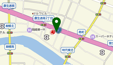 日本政策金融公庫 岡崎支店 中小企業事業の地図画像