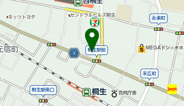 ミリコハット桐生店の地図画像