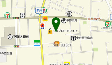 ユニバーサルバリュー中野店の地図画像