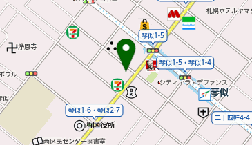 八百丸琴似店の地図画像