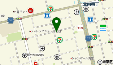 WASH&FOLD仙台二日町店の地図画像