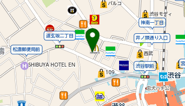 麻雀ZOO渋谷店の地図画像