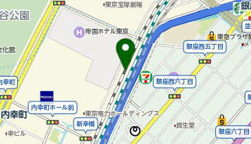 染の安坊日比谷OKUROJI店の地図画像