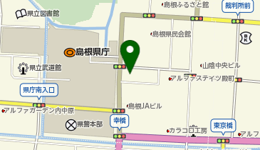 日本政策金融公庫 松江支店 農林水産事業の地図画像