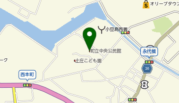 土庄町役場 教育委員会事務局 生涯学習課 中央公民館の地図画像