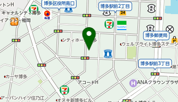 日本政策金融公庫 福岡支店 中小企業事業の地図画像