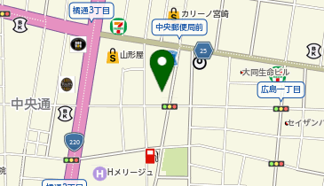 日本政策金融公庫 宮崎支店 農林水産事業の地図画像