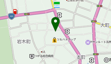 ツルハ調剤薬局五所川原本町店の地図画像