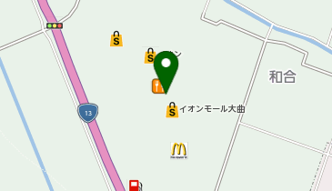 まつむら商店イオン大曲店の地図画像