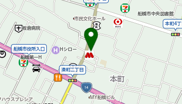 振袖プラチナ館船橋店の地図画像