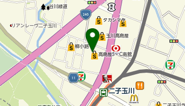 玉川高島屋 ショッピングセンター 南館1階 みずほ銀行玉川支店の地図画像