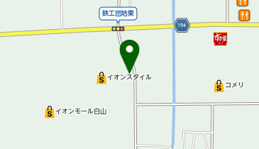 オリエンタルトラフィックイオンモール白山店の地図画像