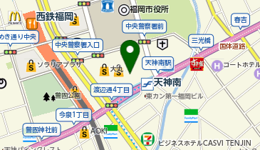 甘味喫茶若竹天神大丸店の地図画像