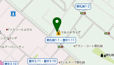 ツルハ 調剤薬局東札幌店の地図画像