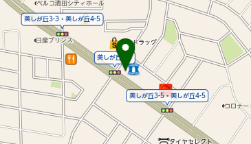 ピザハット美しが丘店の地図画像