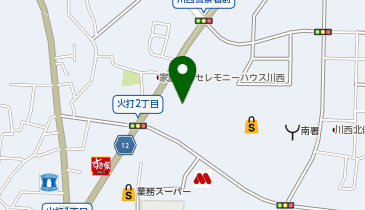ペットショップAペットキセラ川西店の地図画像