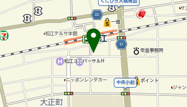 乃が美はなれ松江店の地図画像
