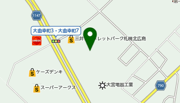 GUNZE三井アウトレットパーク札幌北広島店の地図画像