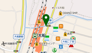 チケット大黒屋大船笠間口店の地図画像