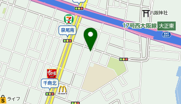 ライフデリ大正浪速店の地図画像