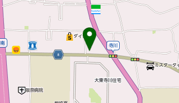 鶏笑大東店の地図画像