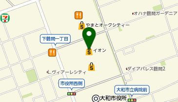 ワンダープライスイオンモール大和の地図画像