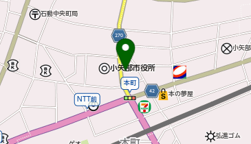 焼肉田原の地図画像