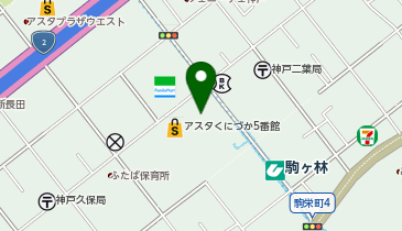 神戸市役所 行財政局税務部 市民税課自動音声案内の地図画像