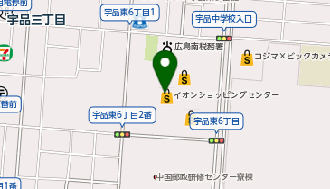 パレットイオン宇品店の地図画像