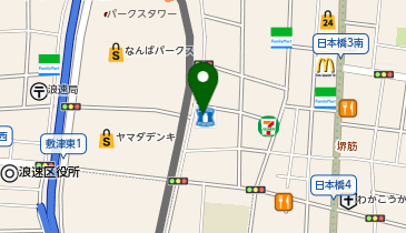 なんば体操クラブの地図画像