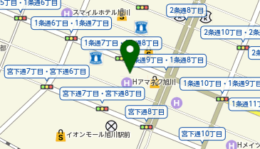 旭川市役所 子育て支援部 母子保健課の地図画像