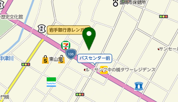 福田パン中ノ橋店の地図画像