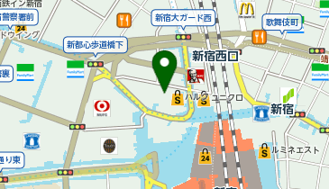オメガブティック小田急新宿の地図画像